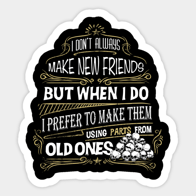 Introvert friends Sticker by Sideways Tees